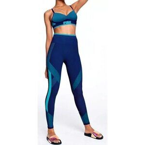 PINK Victoria's Secret Cool & Comfy Blue High Waist Leggings